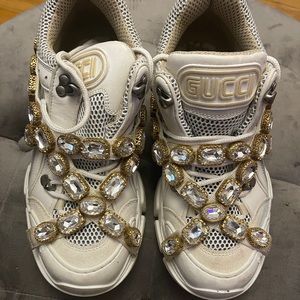 White and gold Gucci sneakers size 38